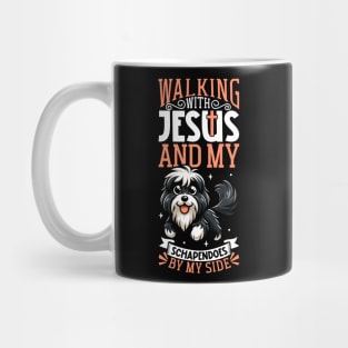 Jesus and dog - Schapendoes Mug